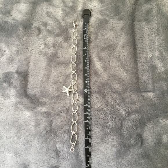 Silver Classic Multi-Chain with Starfish Bracelet - Picture 5 of 5